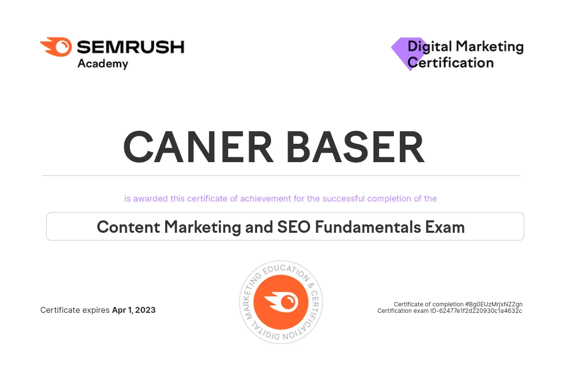 Content Marketing & SEO Fundamentals